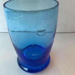 Dansk Kobenstyle Blue Seed Glass 16 oz Highball Glass Rare